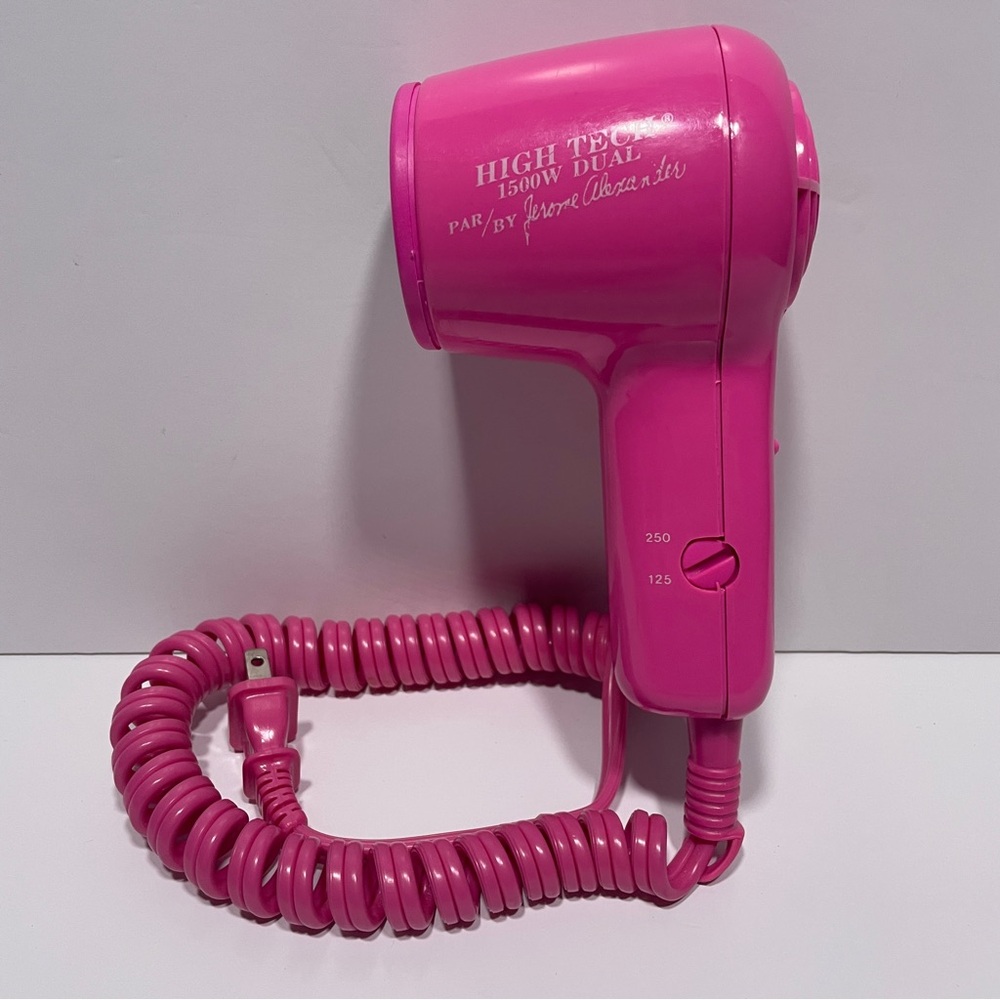 Vintage High Tech 1500W By Jerome Alexander Pink Hair Dryer Portable Y2K